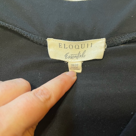 Eloquii deep v-neck black tunic - Picture 6 of 7